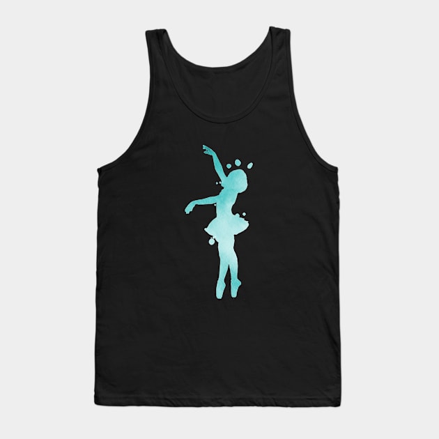 Turquoise Ballerina Tank Top by TheJollyMarten